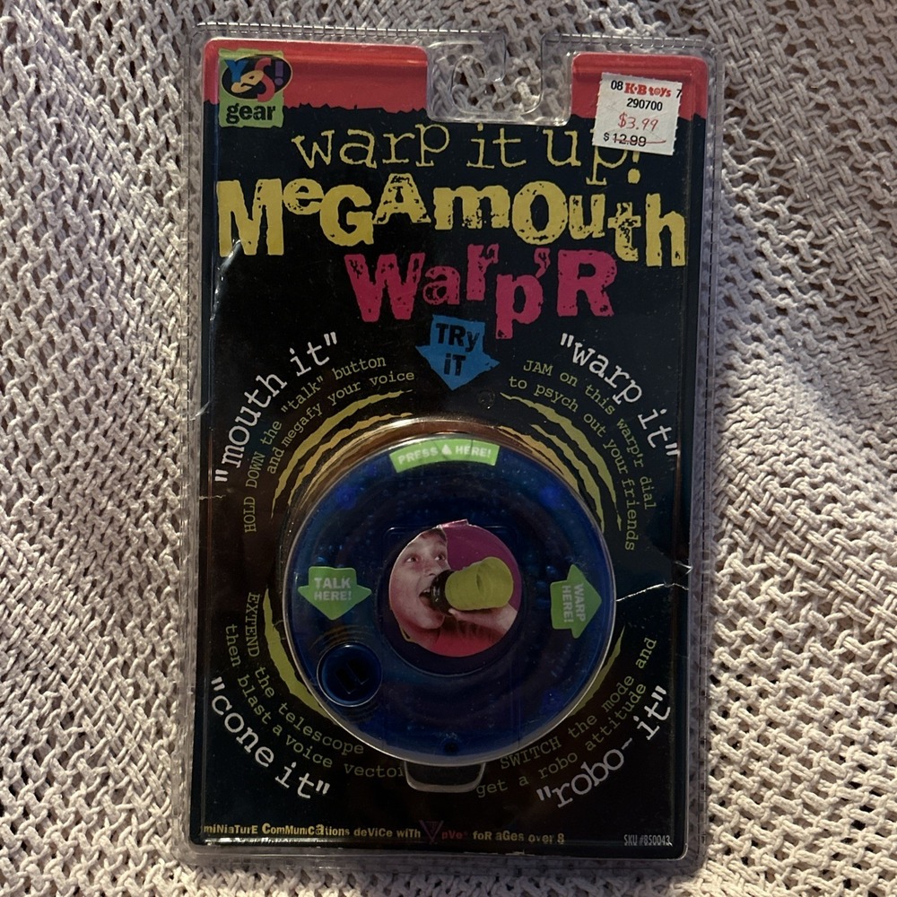 Vintage NEW 1995 Yes Gear Megamouth Warp'r Warp It Up Purple Handheld Retro D3